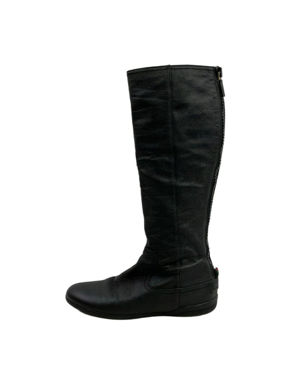 Gucci Long Boots 35.5 Black Sherry Leather